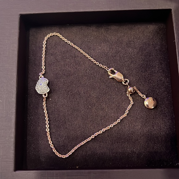 🌟MONICA VINADER Nura Mini Heart Bracelet 18k Rose Gold Vermeil & Diamond NEW - Picture 3 of 4